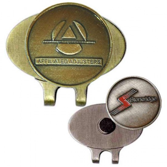 Custom Logo Oval Hat Clip With Magnetic Golf Marker Custom Logo Oval Hat Clip With Magnetic Golf Marker