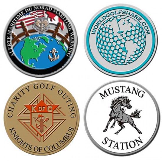 Custom Logo 1.5 Inch Magnetic Metal Ball Marker Personalized Logo