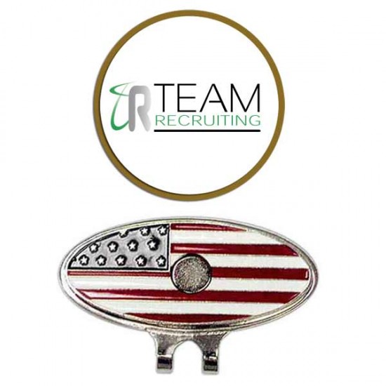 Custom Logo Usa Flag Oval Hat Clip With Full Color Dome Golf Marker ized Logo Custom Logo Usa Flag Oval Hat Clip With Full Color Dome Golf Marker ized Logo